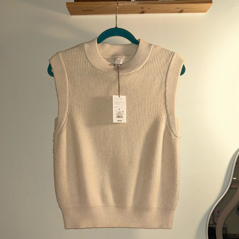 Cream Sweater Vest